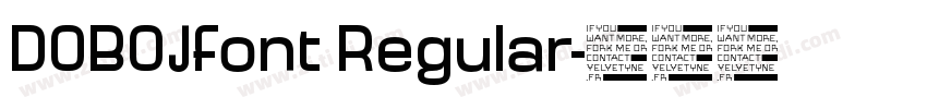 DOBOJfont Regular字体转换